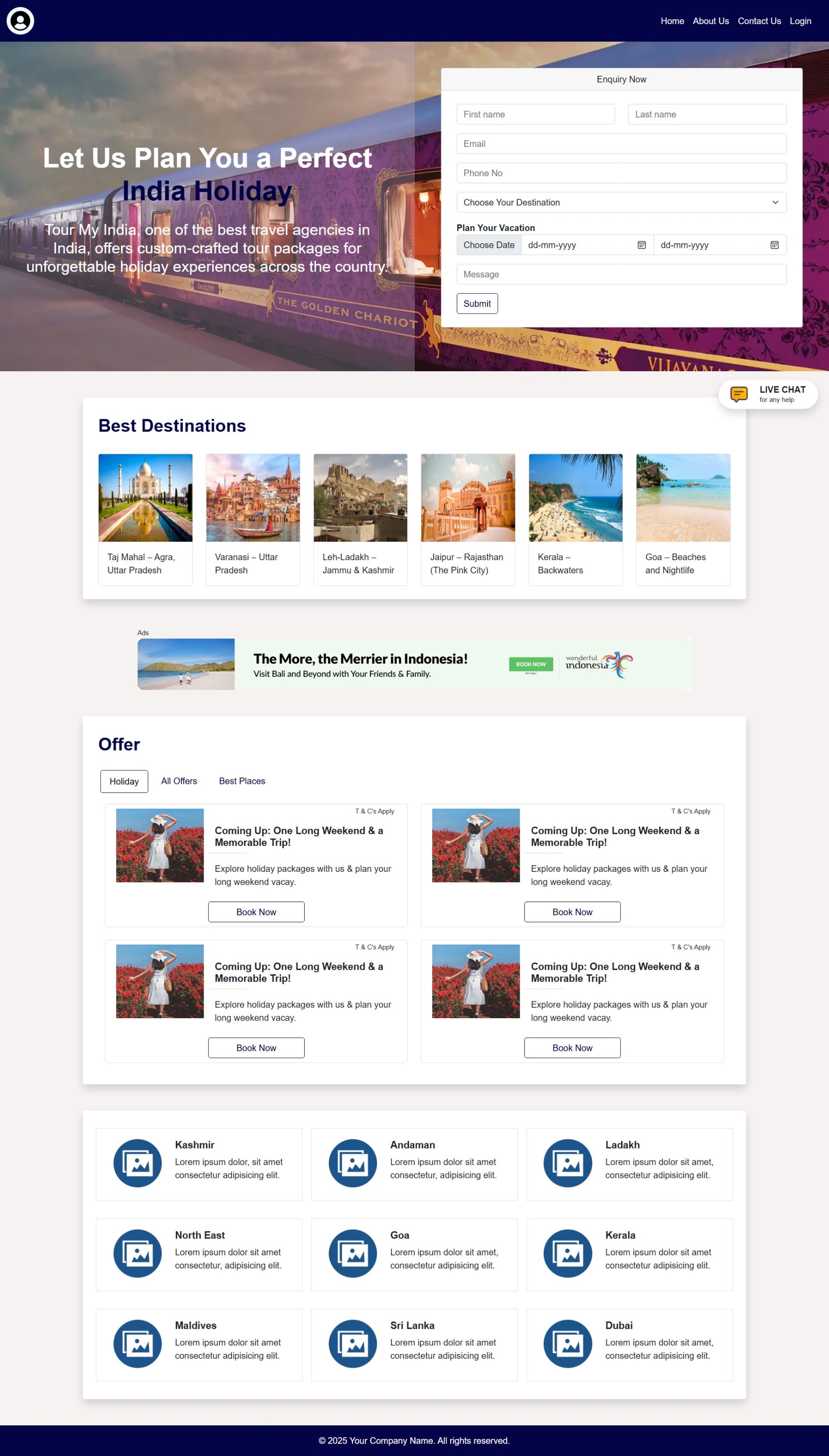 Tourism Web Page